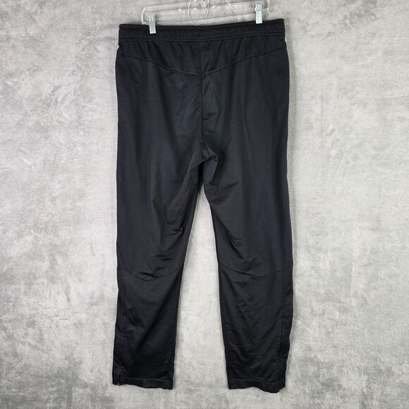 Mens Nike Black Track Pants White Side Piping & Zippers 100% Polyester Size XL - Picture 5 of 10